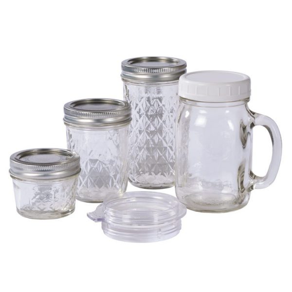 Zubehör: Mason Jar Mixbehälter Glas-Set (5-teilig)
