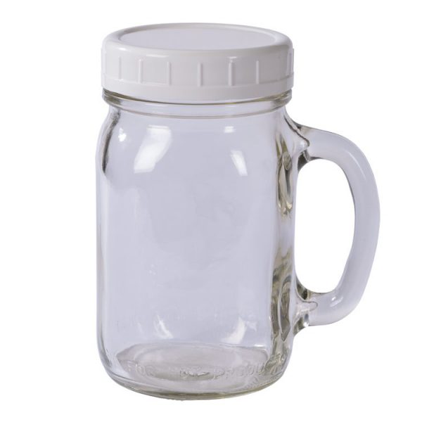 Zubehör: Mason Jar Mixbehälter mit Henkel aus Glas